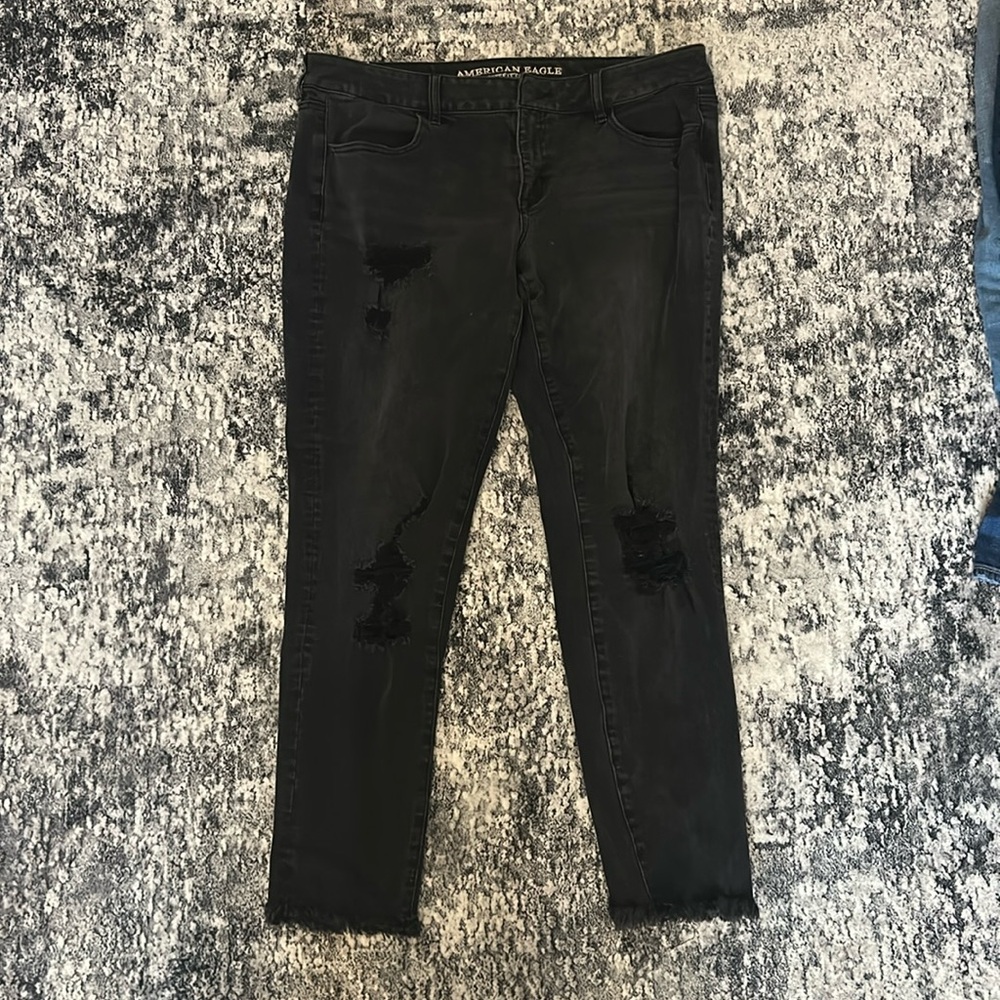 American Eagle Low Rise Black Jeggings
